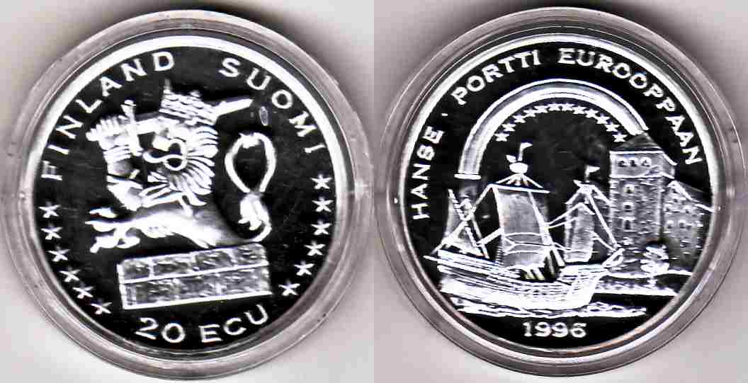 20 ECU Finnland 1996 – Hanse-Kogge – PP