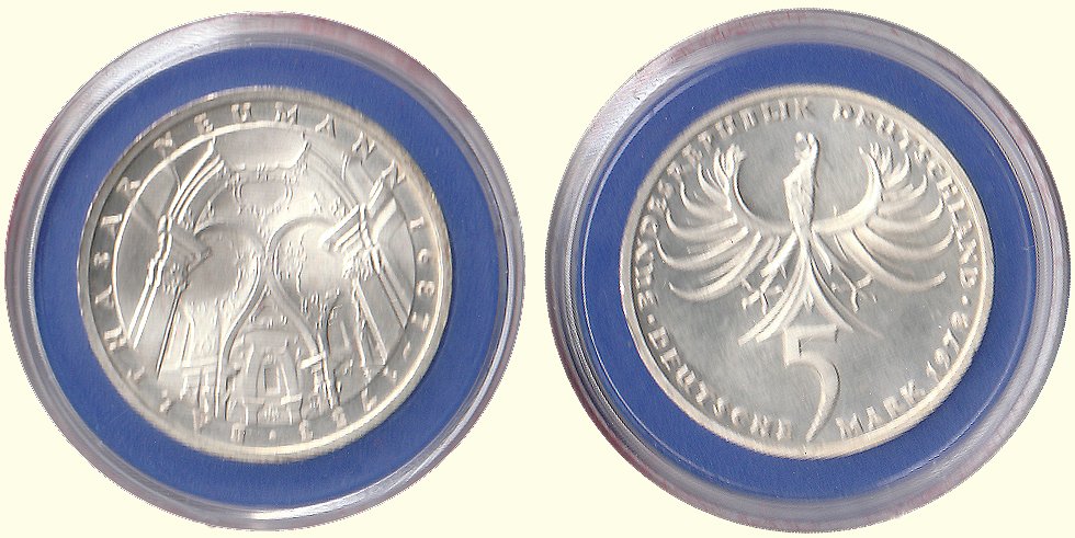 5 DM Gedenkmünze 1978 F 225. Todestag Balthasar Neumann ST