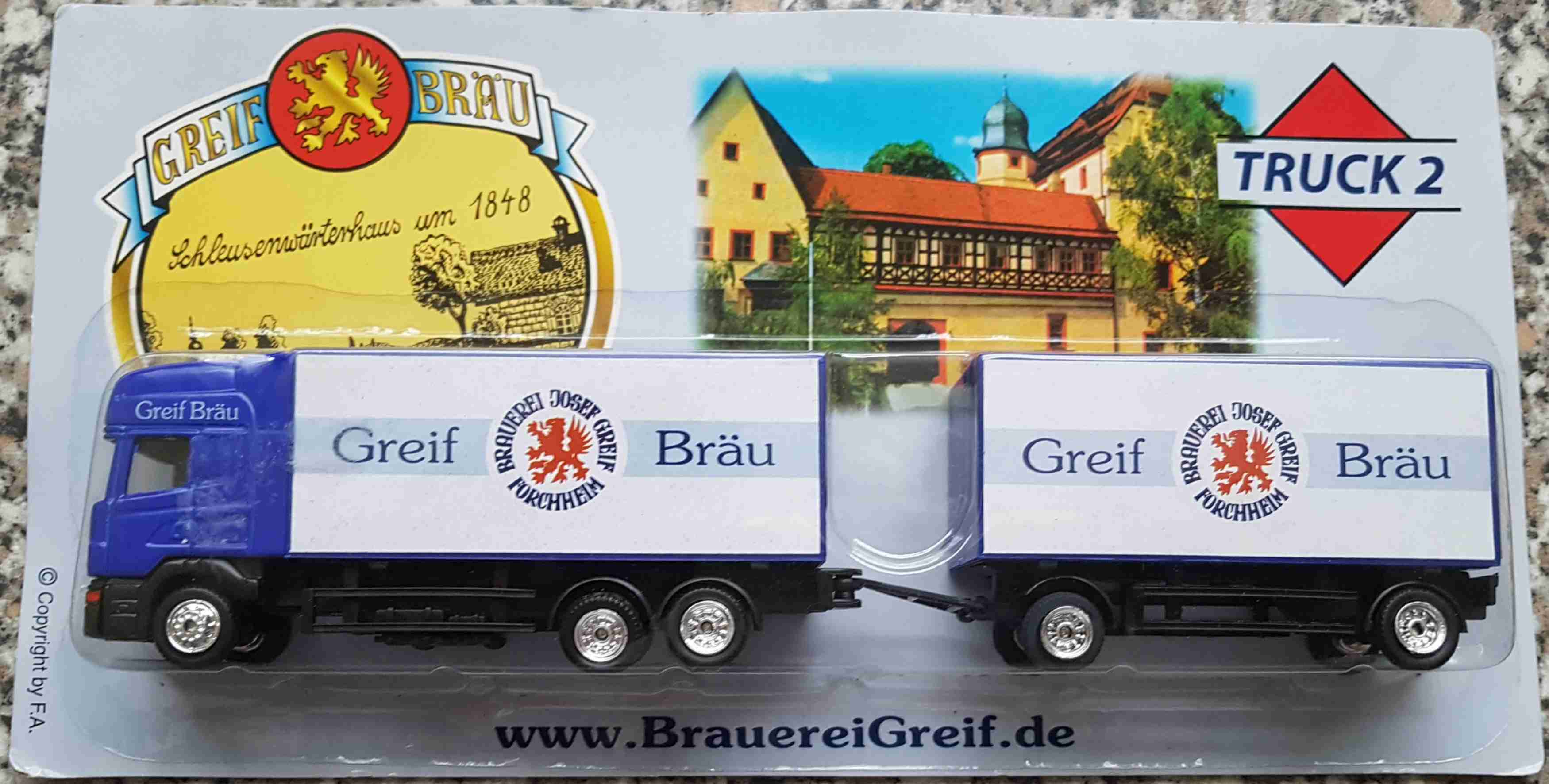 Greif Bräu Forchheim Werbetruck Truck 2 Lastzug OVP
