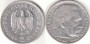 5 Reichsmark Deutsches Reich 1935 Paul von Hindenburg E